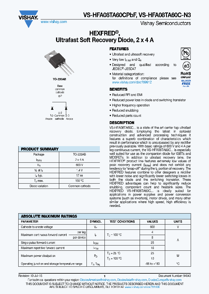 VS-HFA08TA60CPBF_9008858.PDF Datasheet