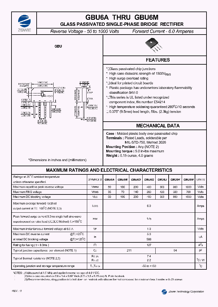 GBU6M_9008910.PDF Datasheet