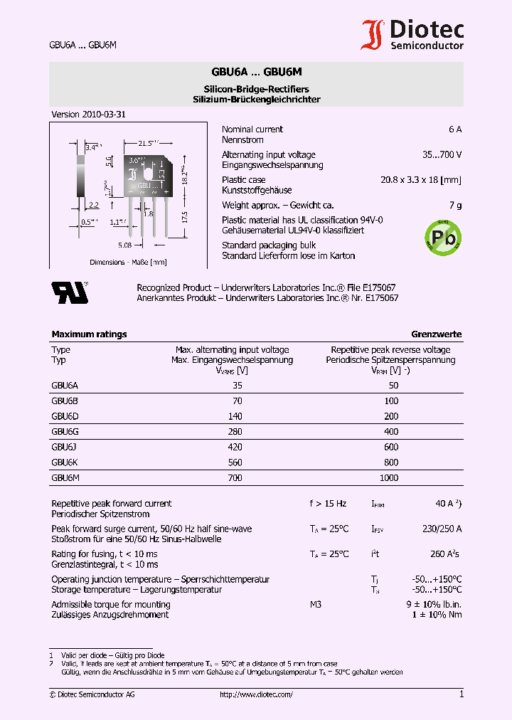 GBU6M_9008916.PDF Datasheet