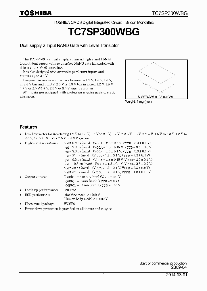 TC7SP300WBG_9009248.PDF Datasheet