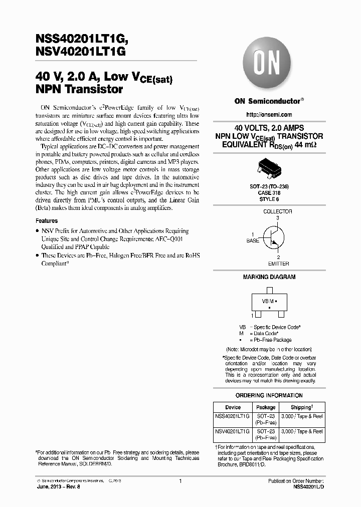 NSS40201LT1G_9009415.PDF Datasheet