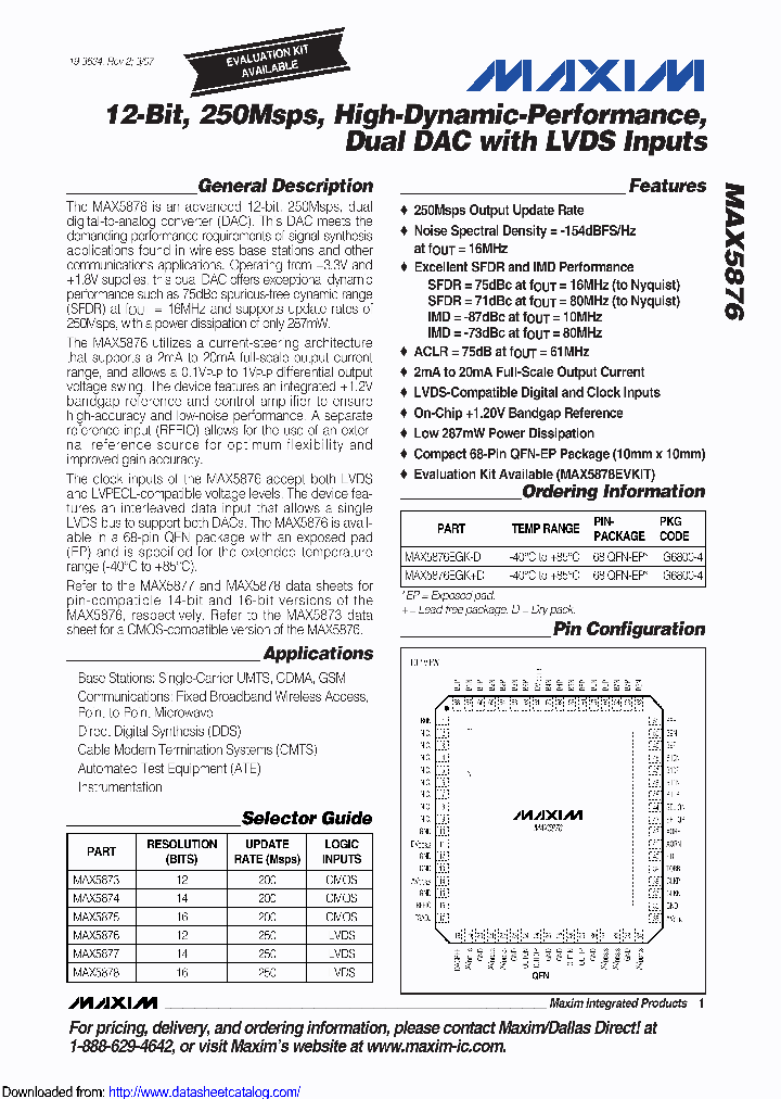 MAX5876EGK-D_9009488.PDF Datasheet