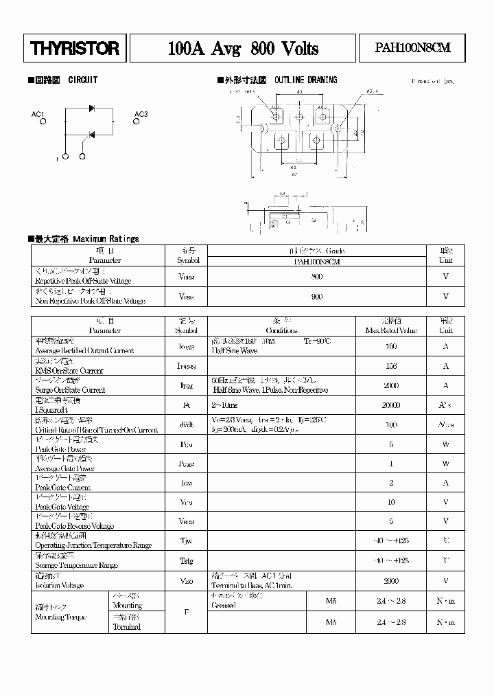 PAH100N8CM_9010012.PDF Datasheet