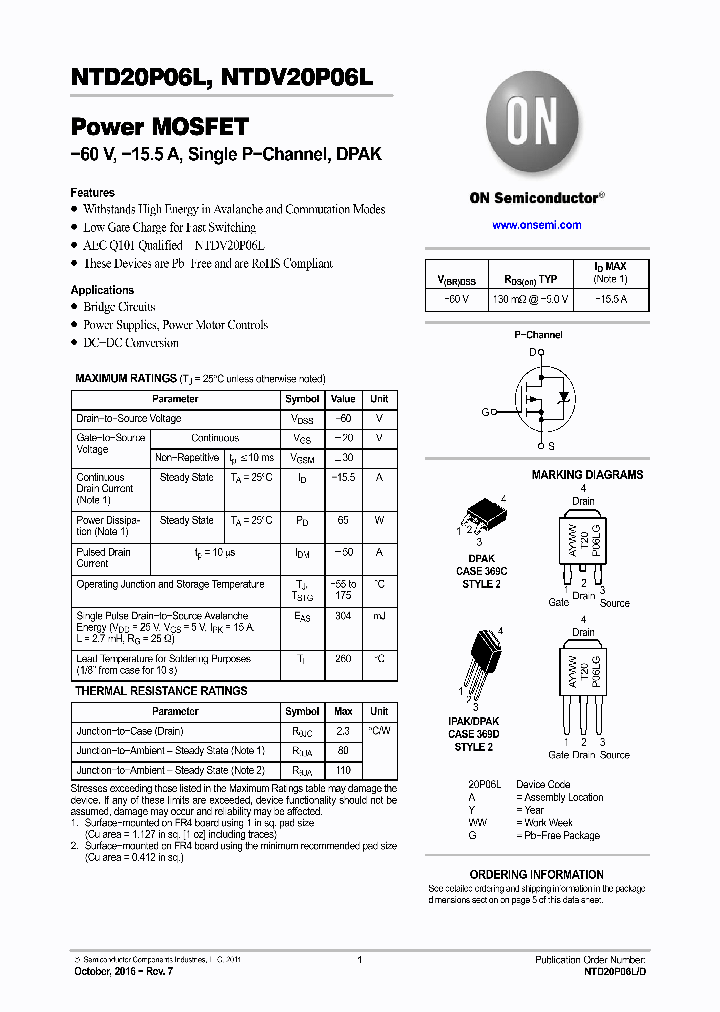 NTD20P06L-16_9010339.PDF Datasheet