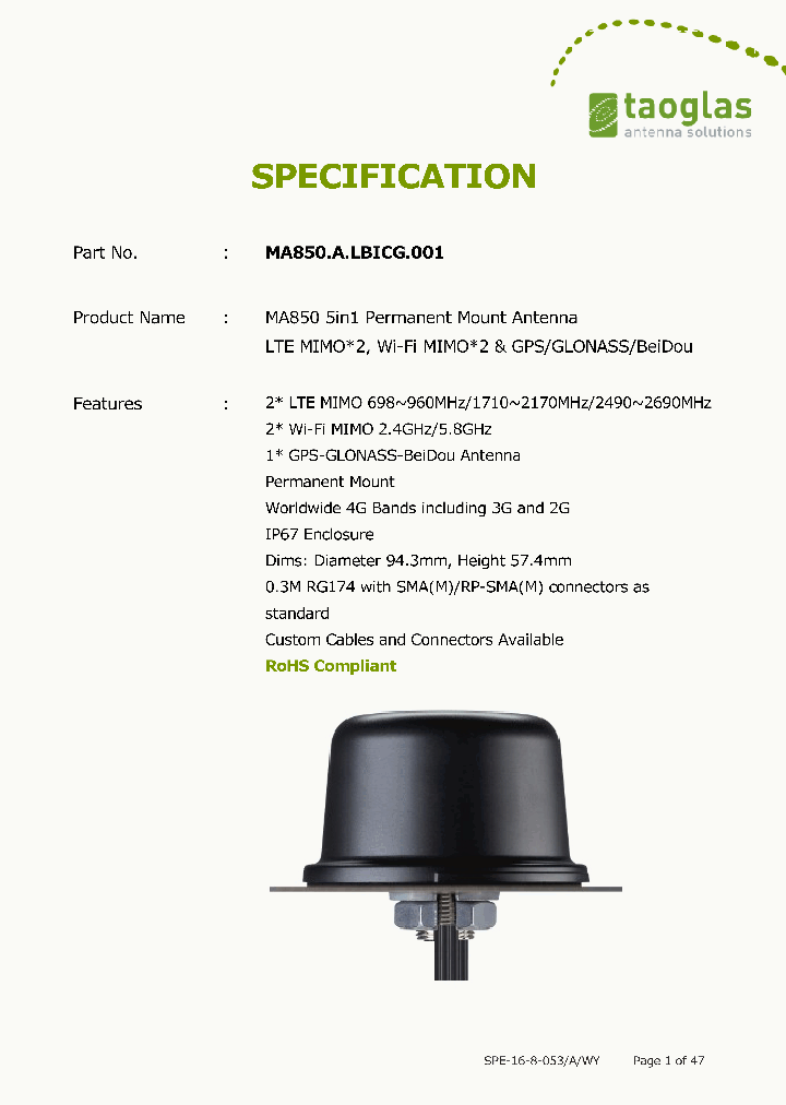 MA850ALBIC001_9010493.PDF Datasheet