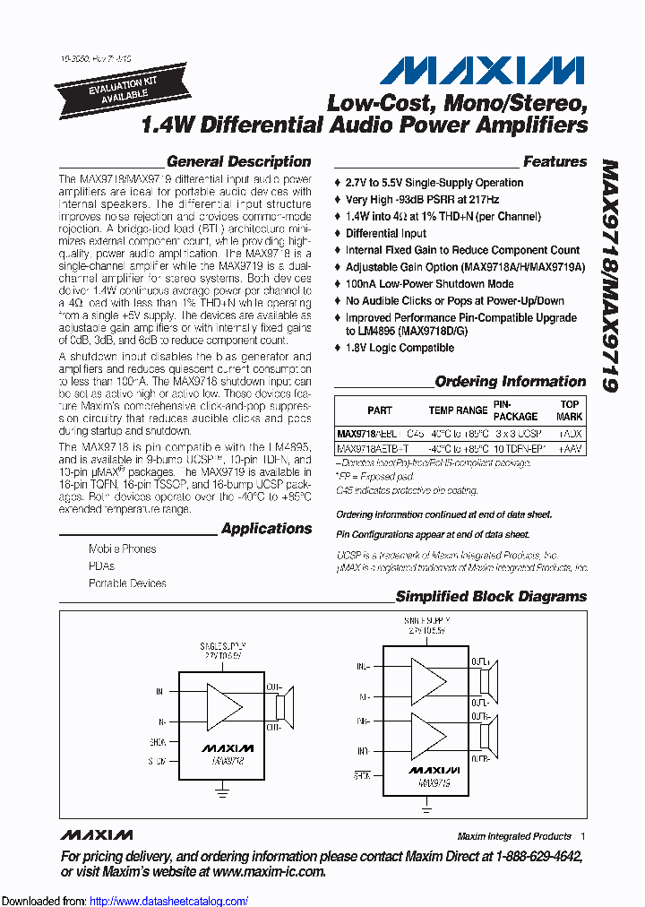 MAX9718GEBLG45_9010621.PDF Datasheet