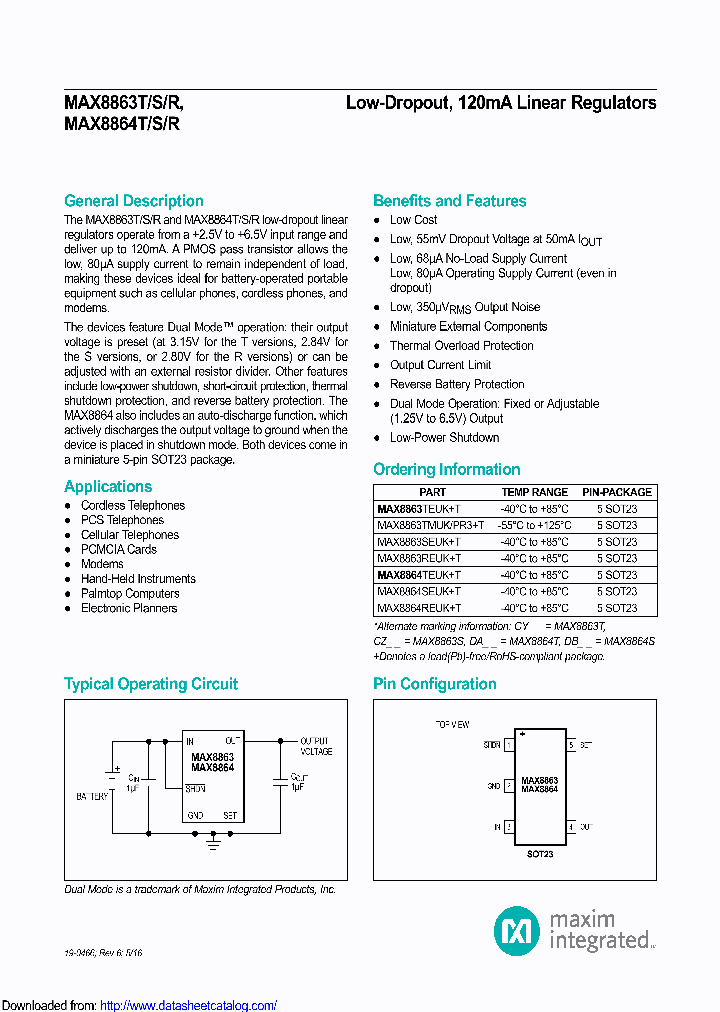 MAX8863TMUKPR3_9010716.PDF Datasheet