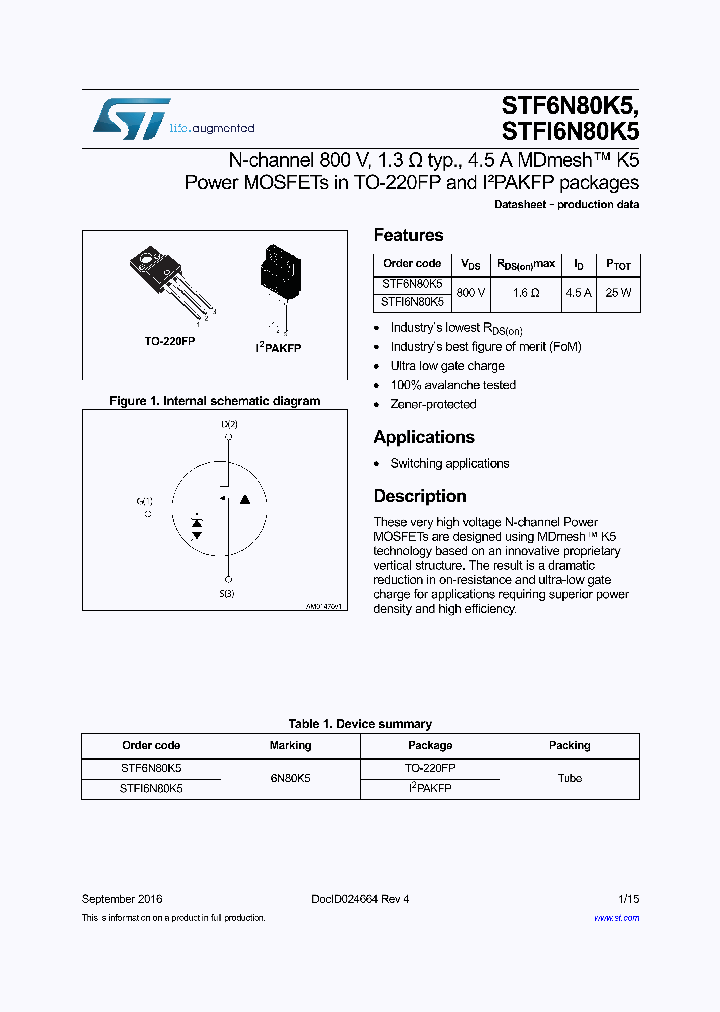 STFI6N80K5_9010890.PDF Datasheet
