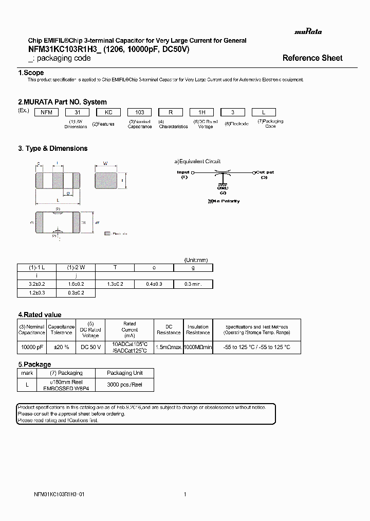 NFM31KC103R1H3_9011540.PDF Datasheet