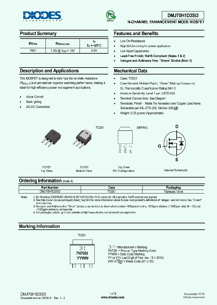 DMJ70H1D3SI3_9011798.PDF Datasheet