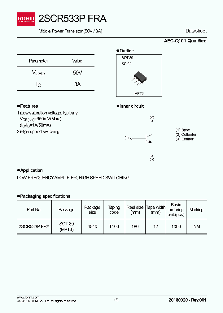 2SCR533PFRA_9011211.PDF Datasheet