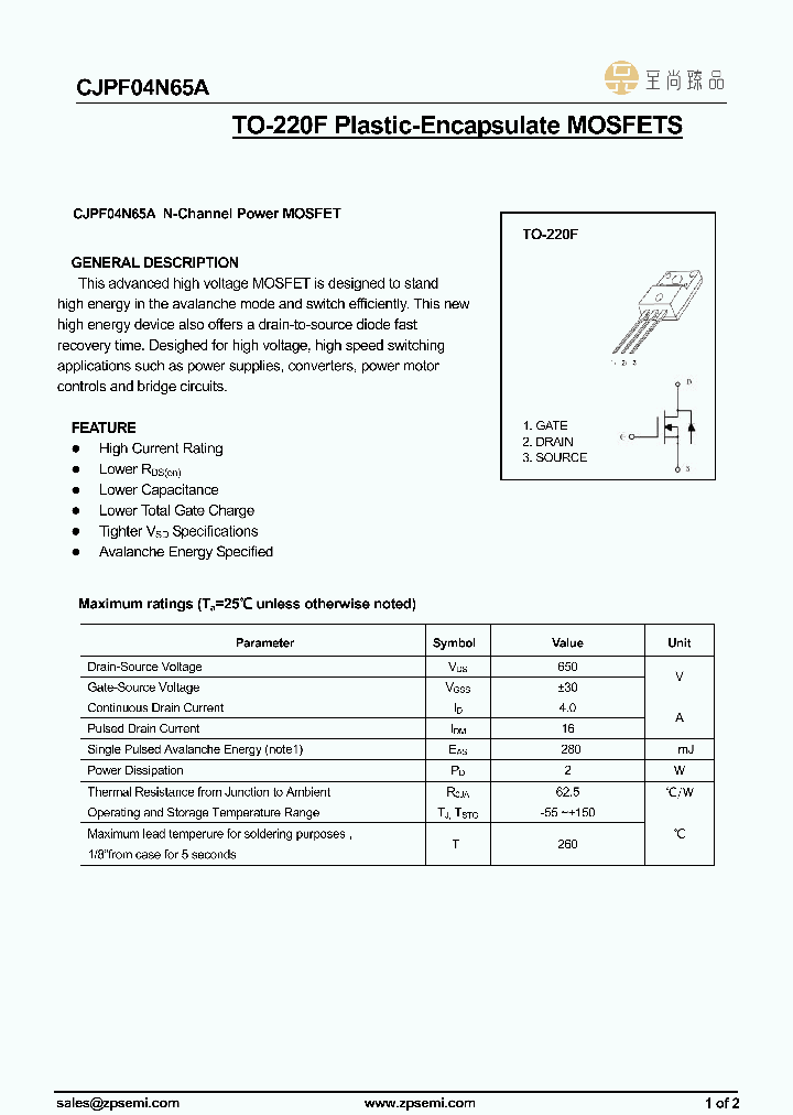 CJPF04N65A_9010865.PDF Datasheet