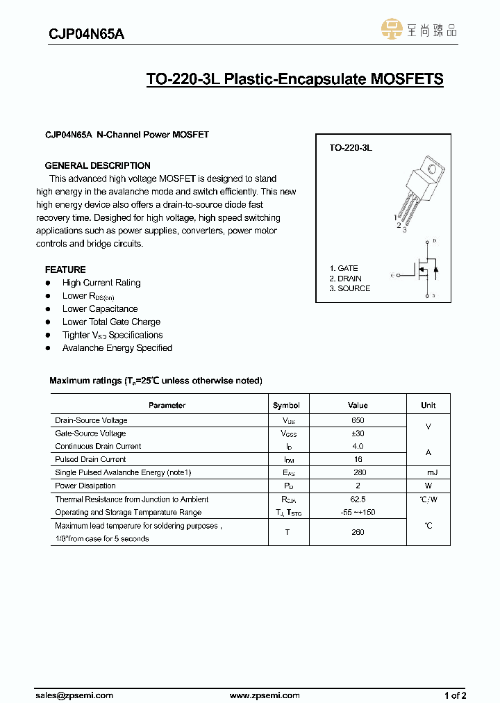 CJP04N65A_9010864.PDF Datasheet