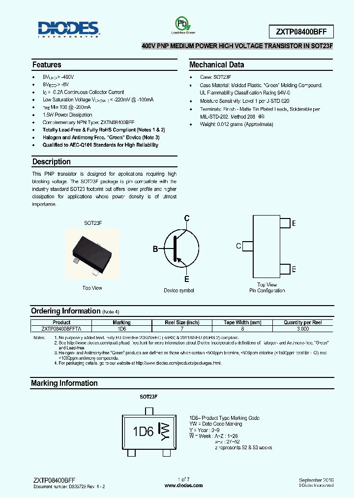 ZXTP08400BFF_9012494.PDF Datasheet