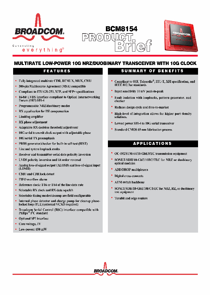 BCM8154_9012532.PDF Datasheet