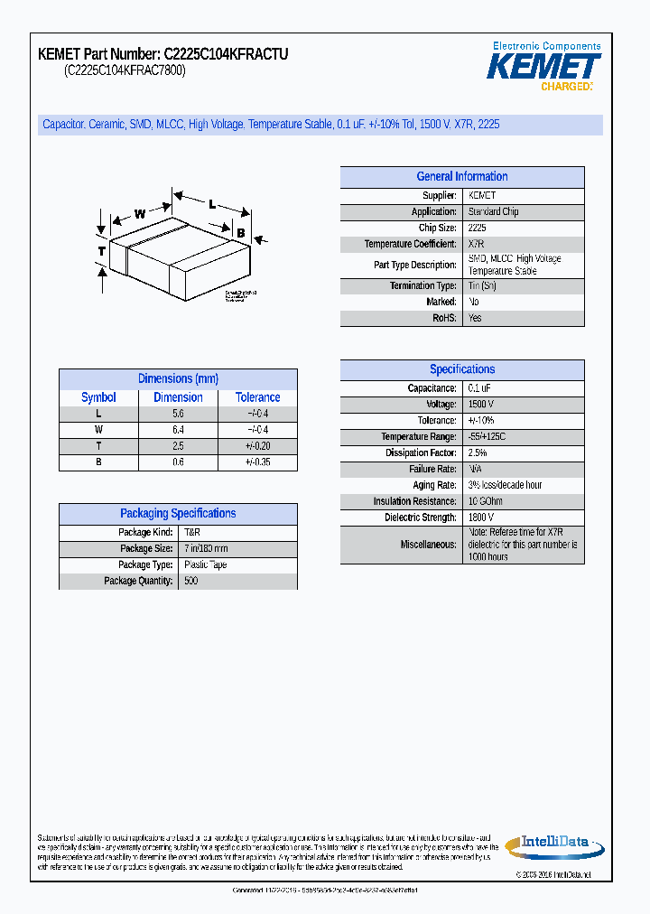C2225C104KFRACTU_9012761.PDF Datasheet