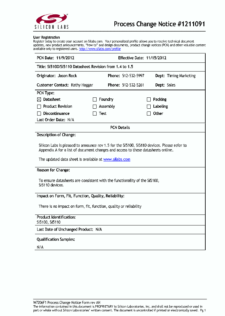SI5100_9013391.PDF Datasheet