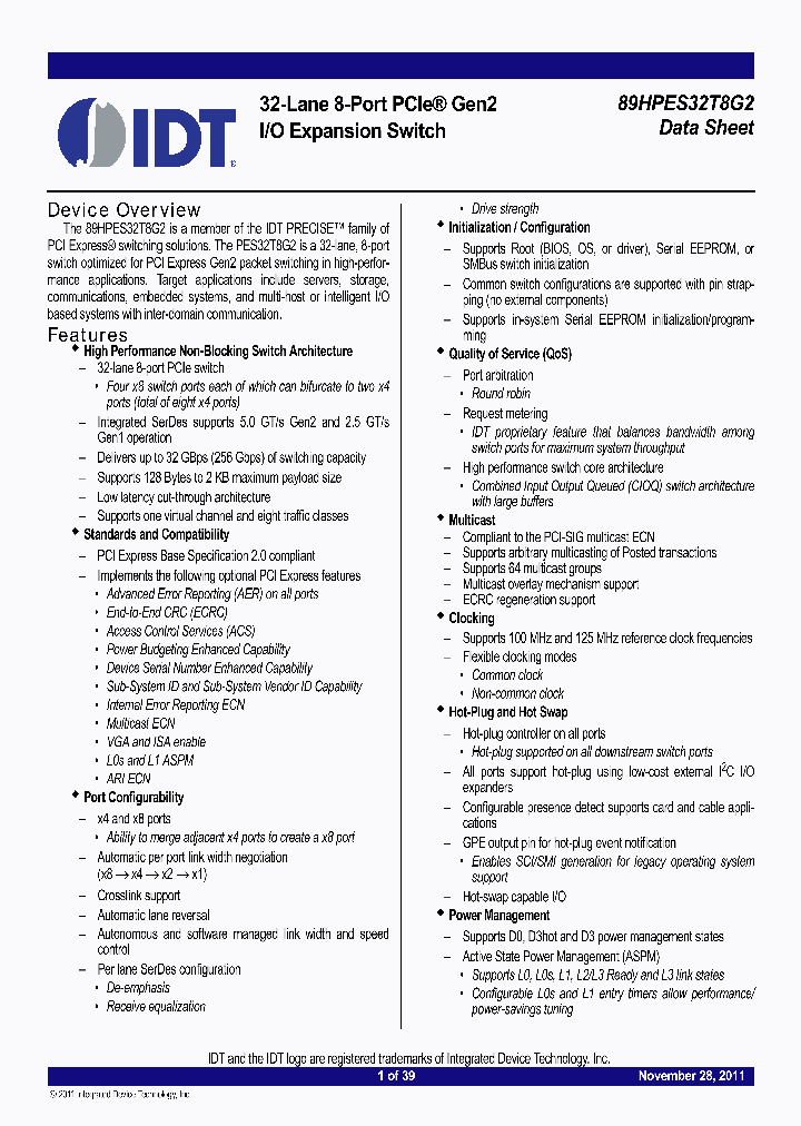 89HPES32T8G2_9013437.PDF Datasheet
