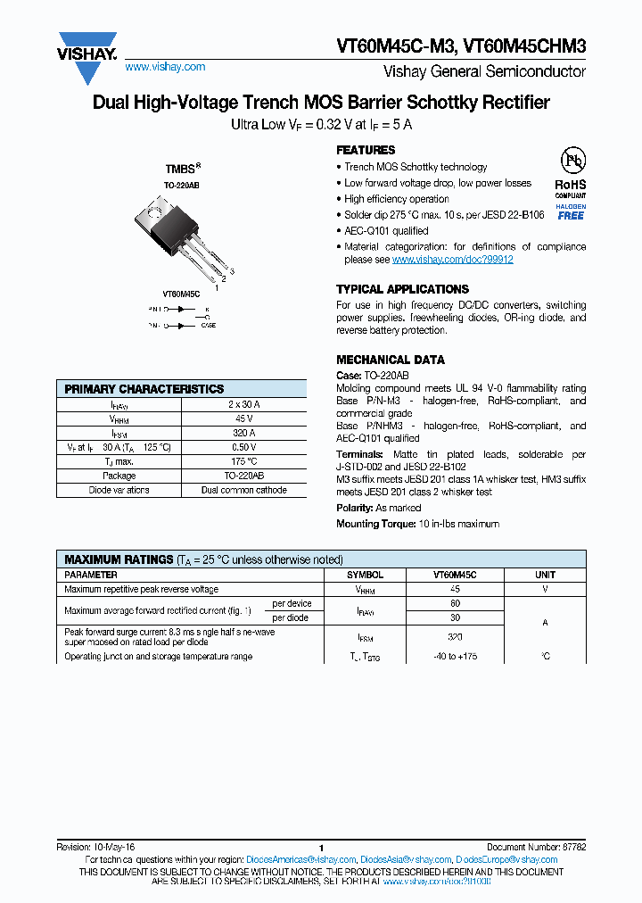 VT60M45C-M3_9013640.PDF Datasheet