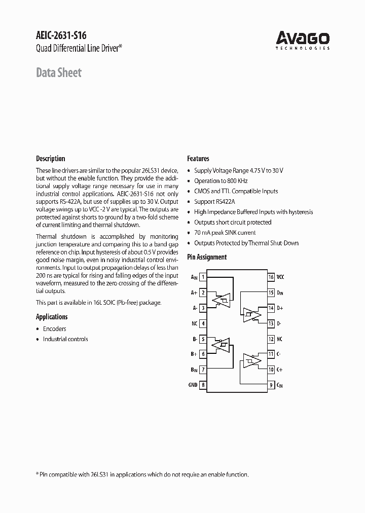 AEIC-2631-S16_9013686.PDF Datasheet