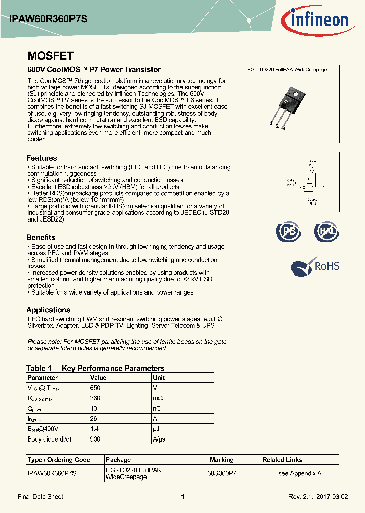 IPAW60R360P7S_9013861.PDF Datasheet