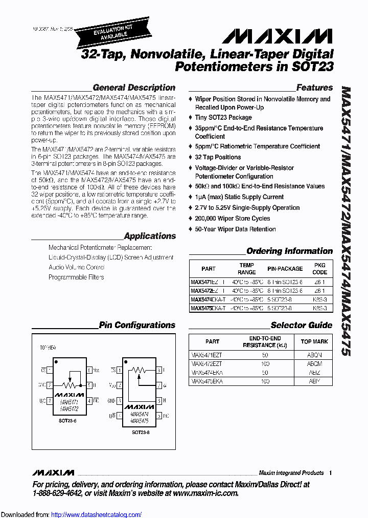 MAX5475EKA_9014008.PDF Datasheet