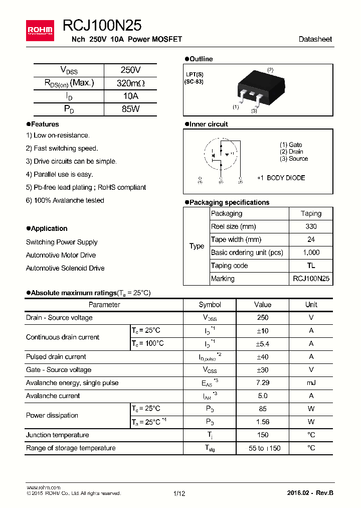 RCJ100N25_9013969.PDF Datasheet