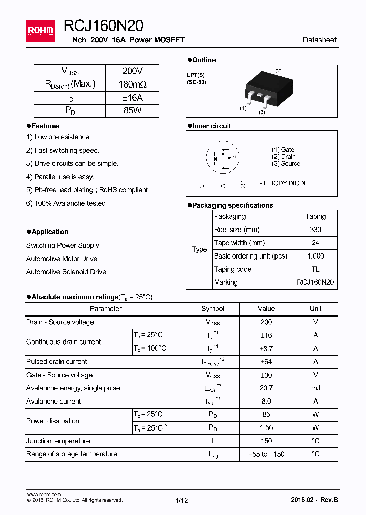 RCJ160N20_9013972.PDF Datasheet