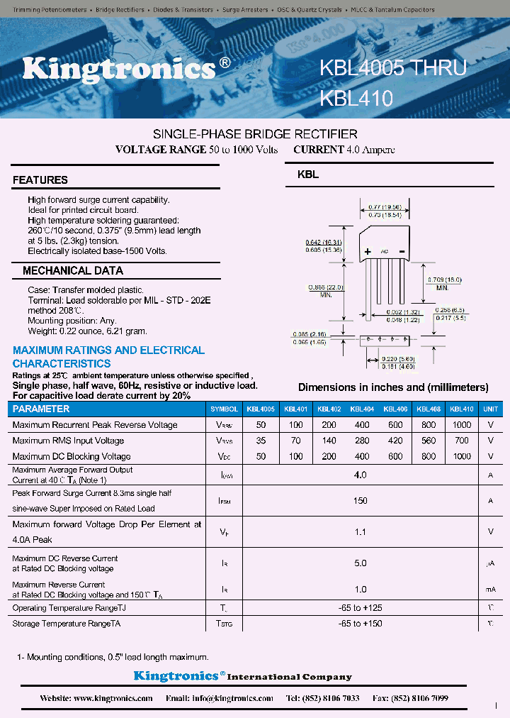 KBL4005_9014316.PDF Datasheet