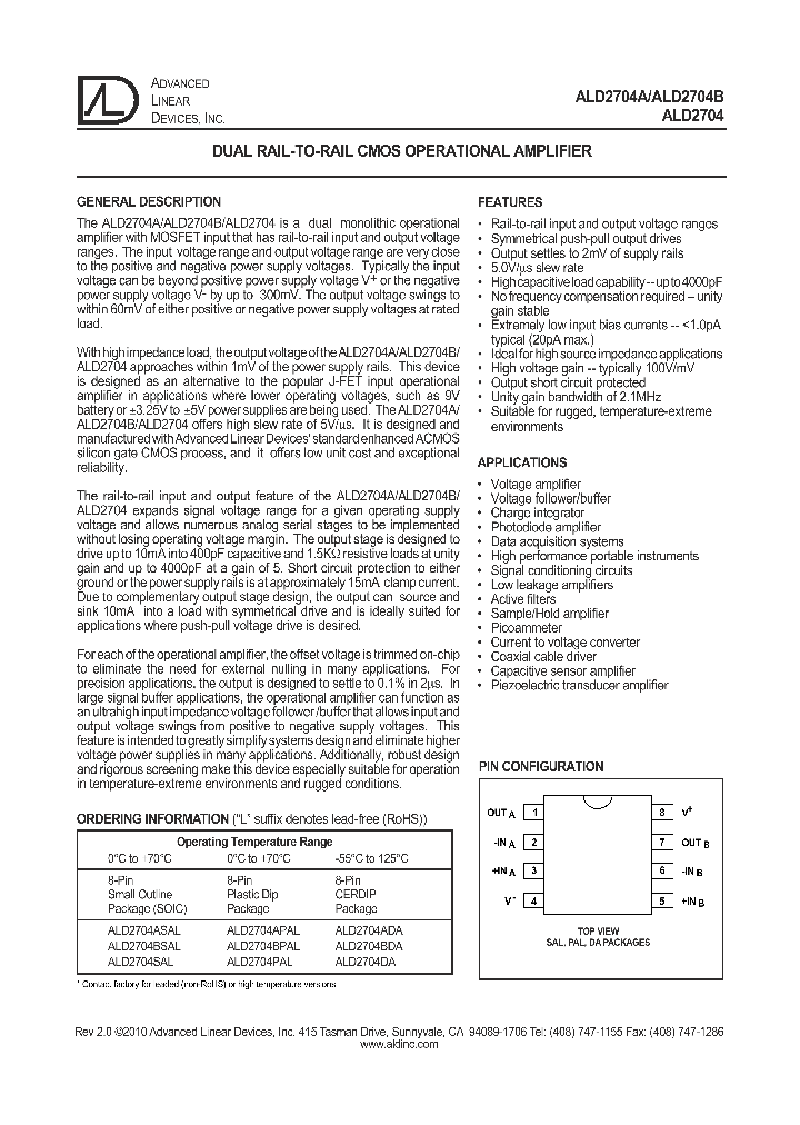 ALD2704APAL_9014344.PDF Datasheet