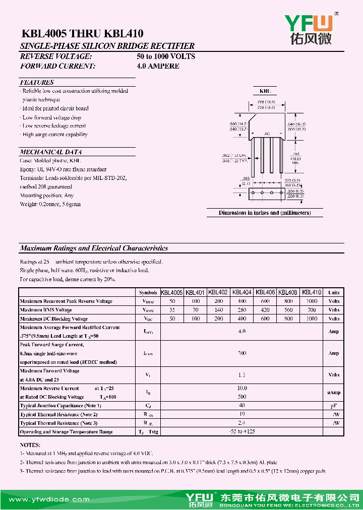 KBL4005_9014311.PDF Datasheet