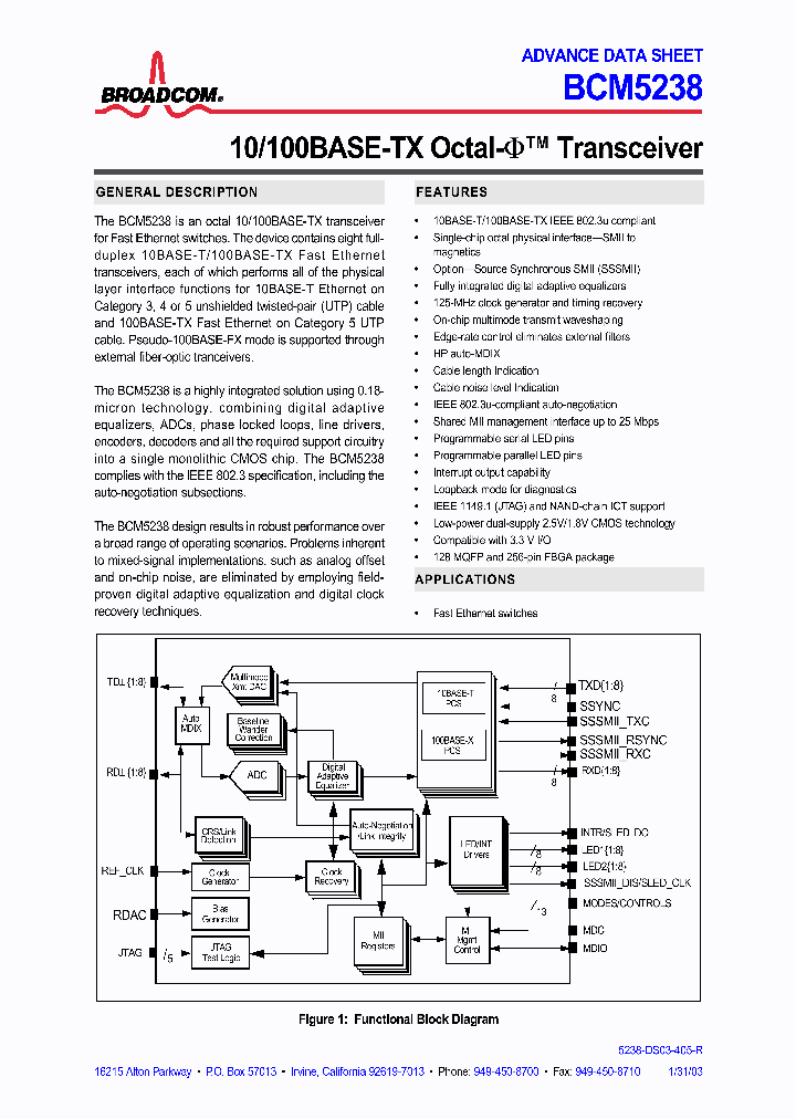 BCM5238_9014551.PDF Datasheet