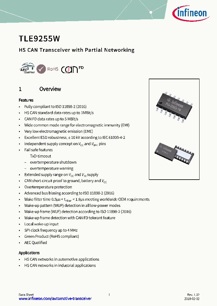 TLE9255W_9014631.PDF Datasheet