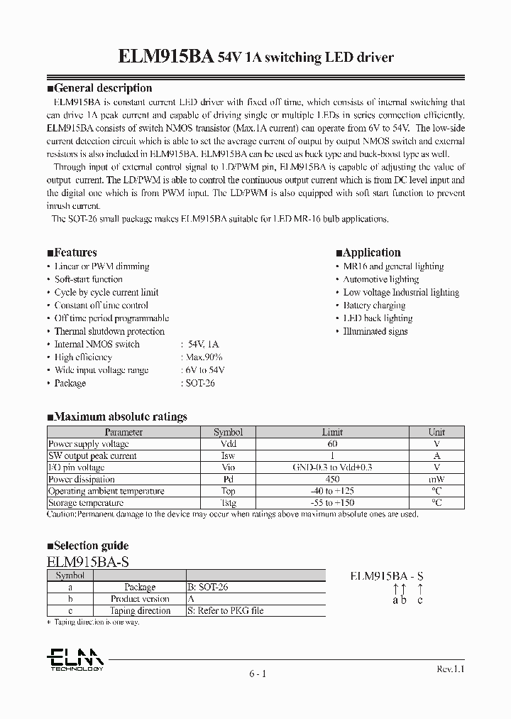 ELM915BA_9014668.PDF Datasheet