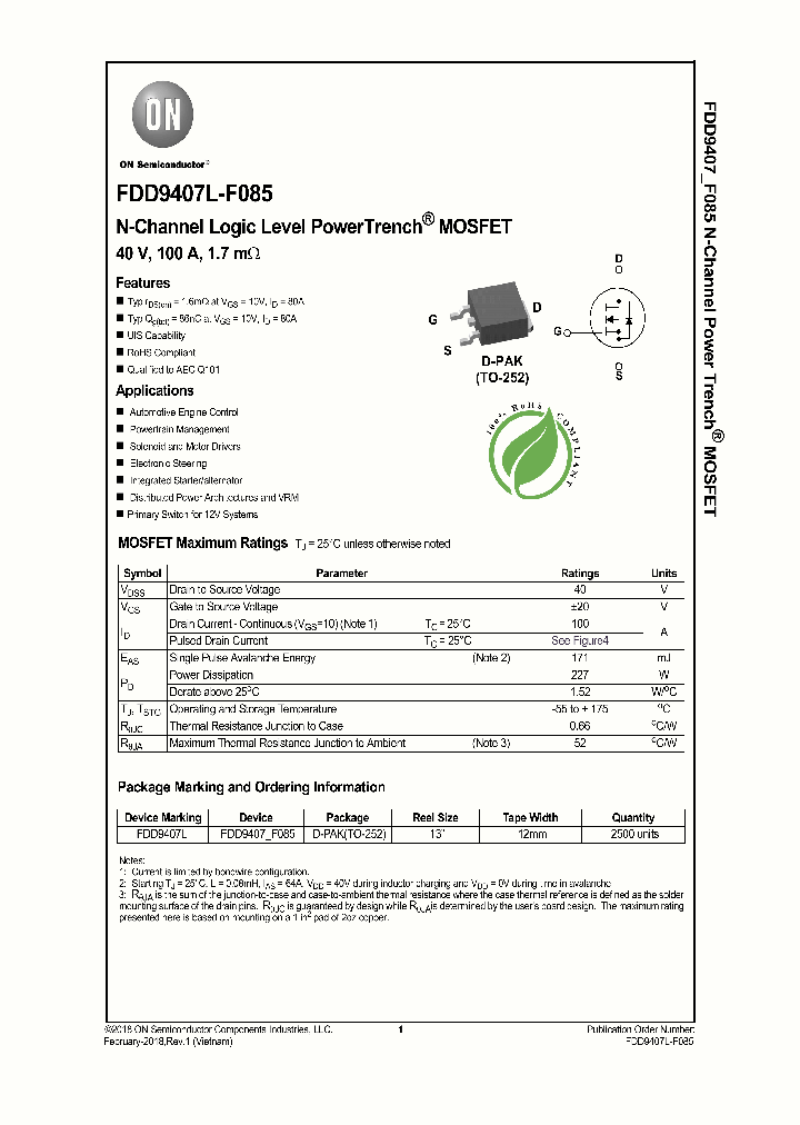 FDD9407L-F085_9015037.PDF Datasheet