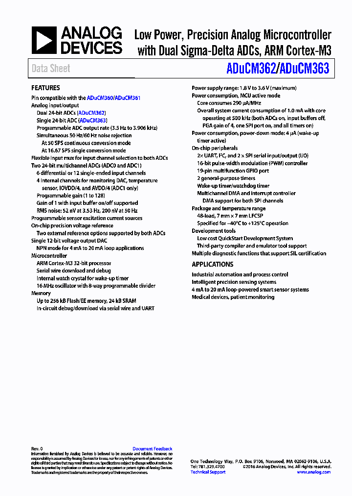 ADUCM362_9015219.PDF Datasheet