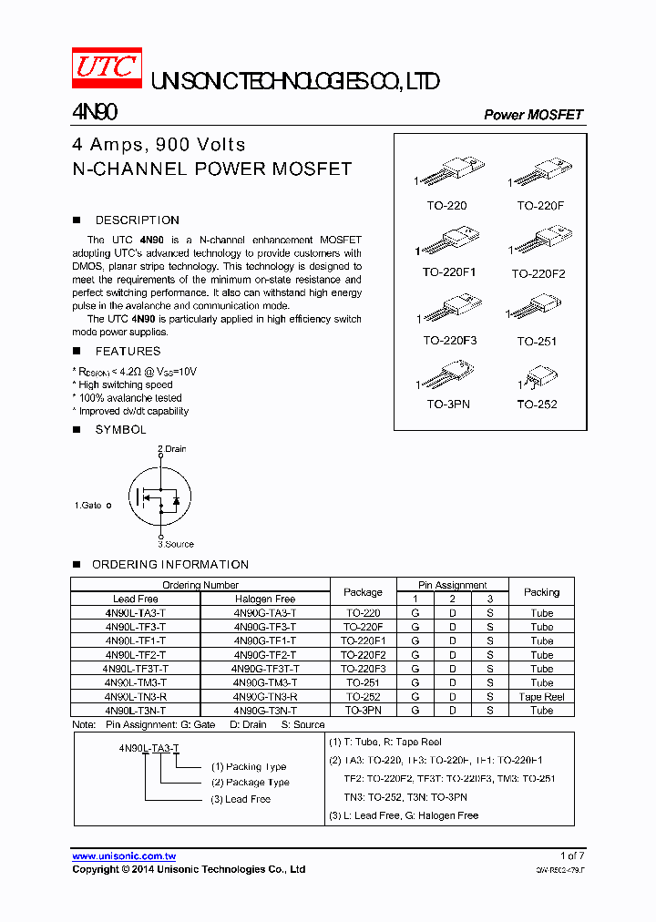 4N90G-T3N-T_9015639.PDF Datasheet