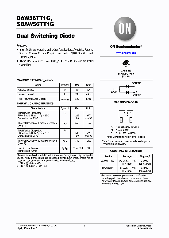 SBAW56TT1G_9015752.PDF Datasheet
