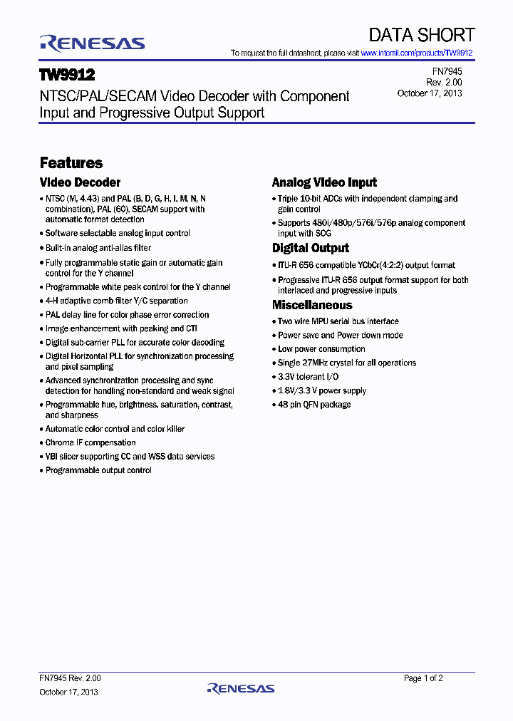 TW9912_9015856.PDF Datasheet