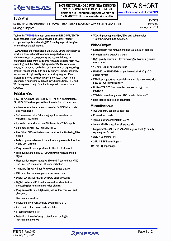 TW9919_9015857.PDF Datasheet