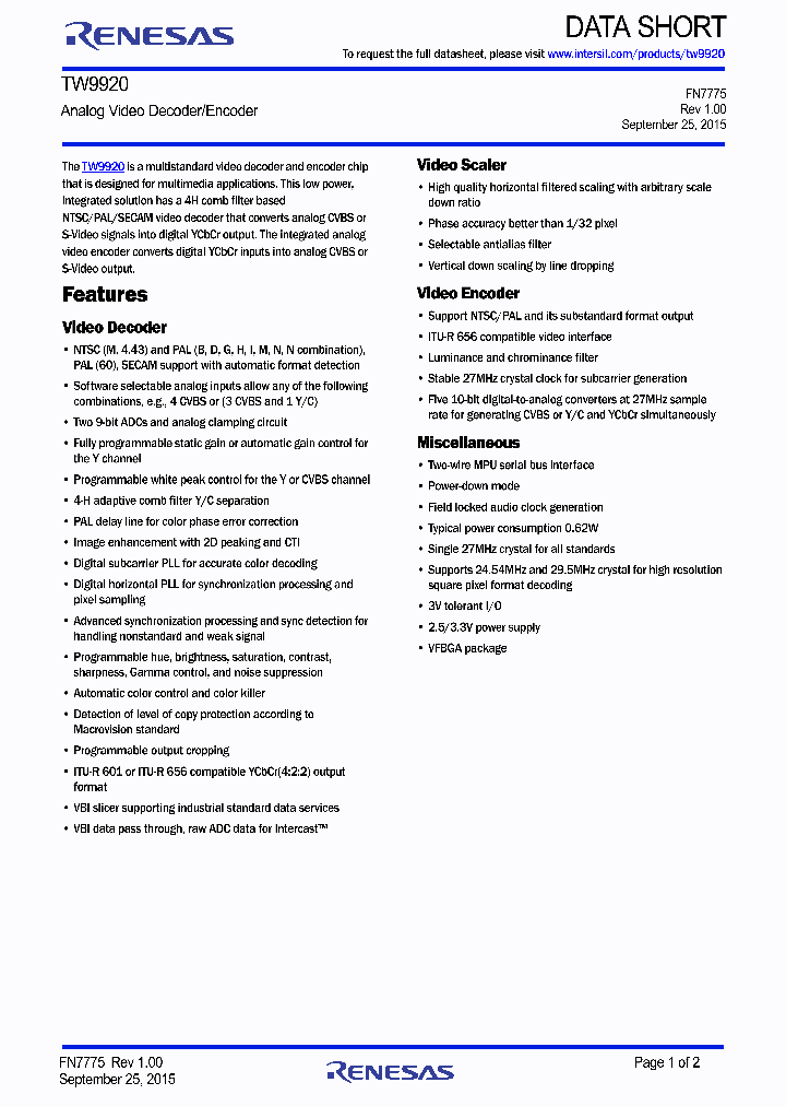 TW9920_9015858.PDF Datasheet