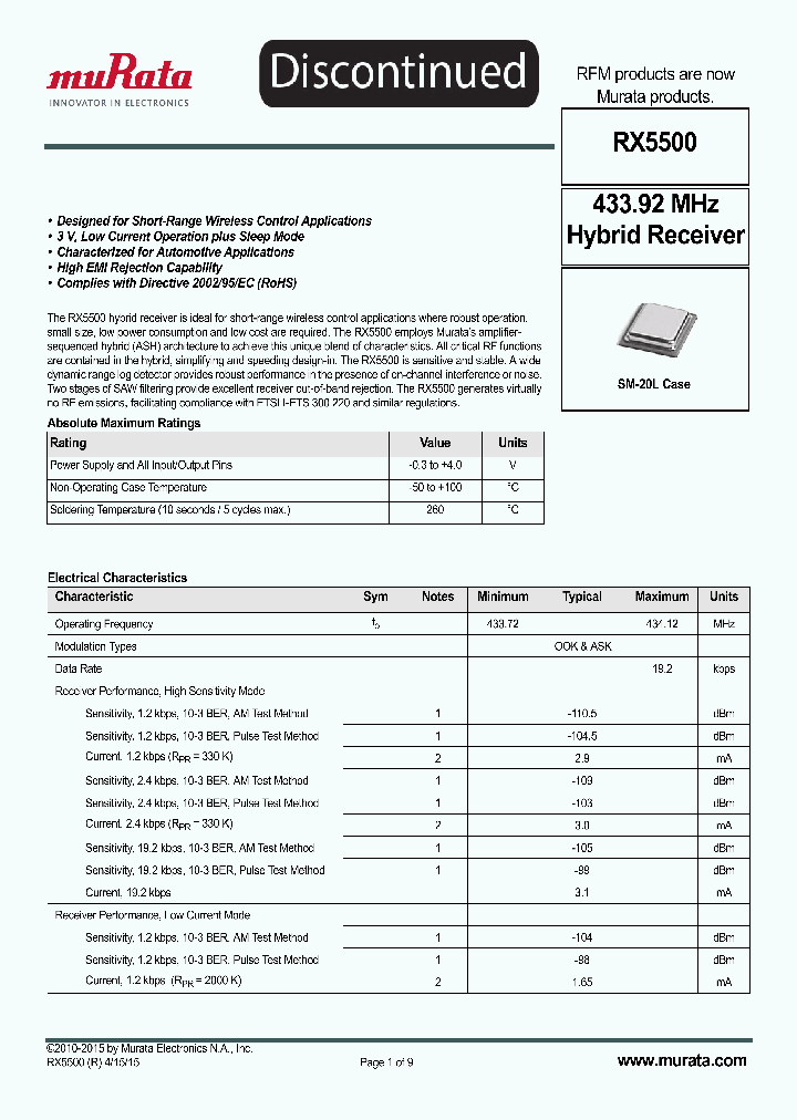 RX5500_9015923.PDF Datasheet