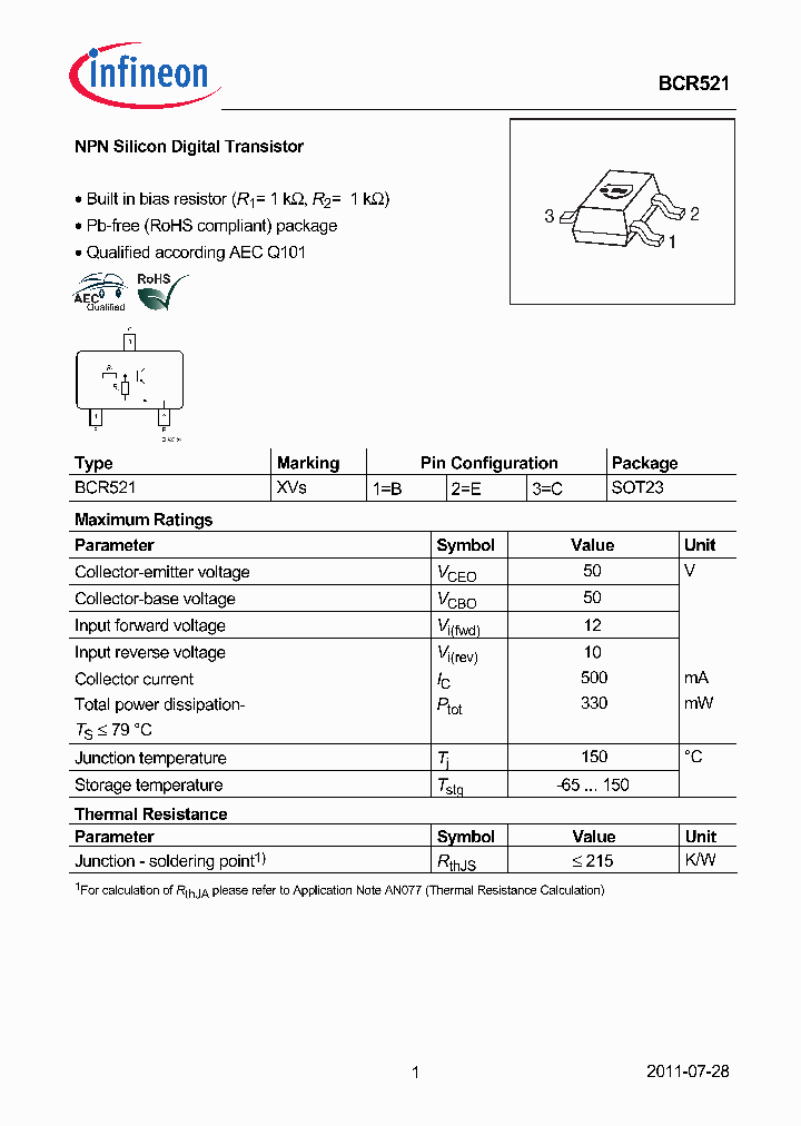 BCR521-11_9015803.PDF Datasheet