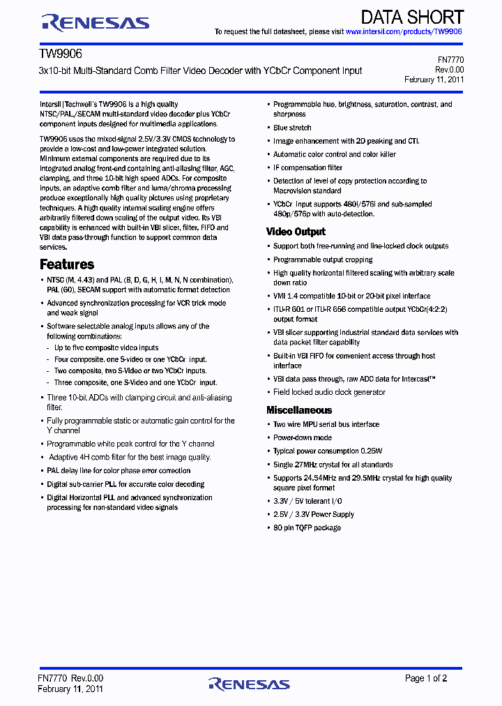 TW9906_9015853.PDF Datasheet