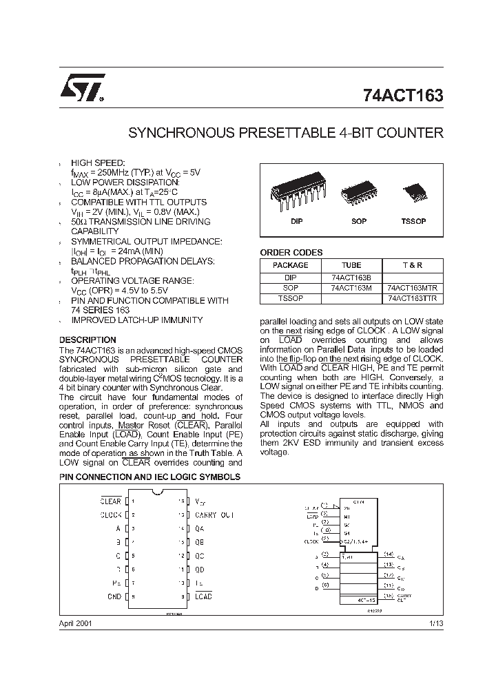 74ACT163TTR_9016186.PDF Datasheet