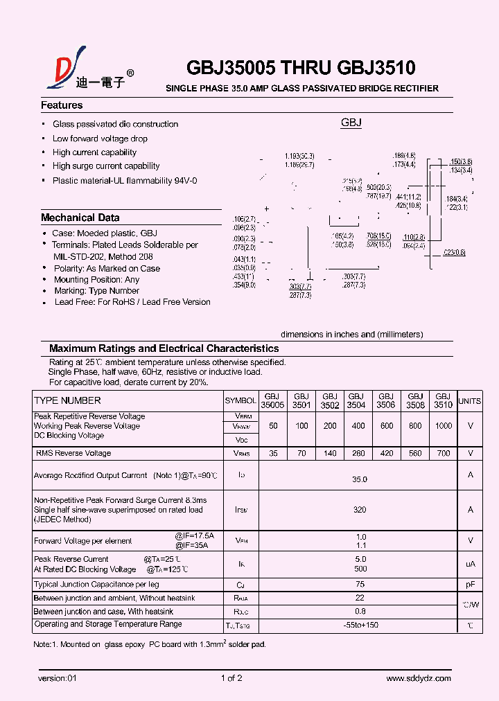GBJ35005_9016511.PDF Datasheet