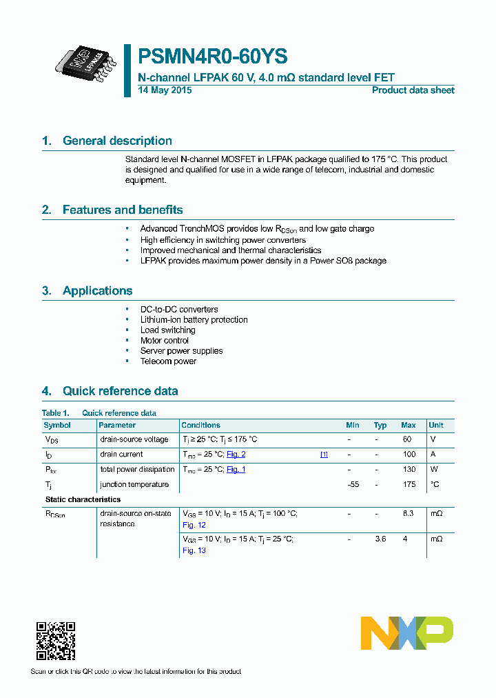 PSMN4R0-60YS-15_9017063.PDF Datasheet