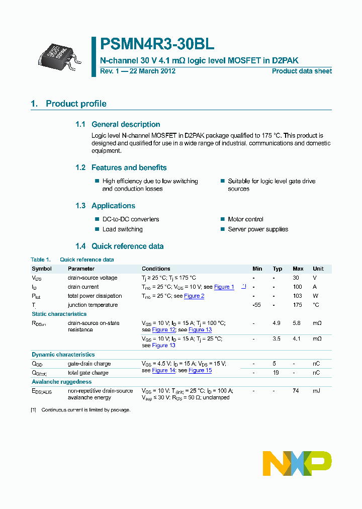 PSMN4R3-30BL_9017071.PDF Datasheet