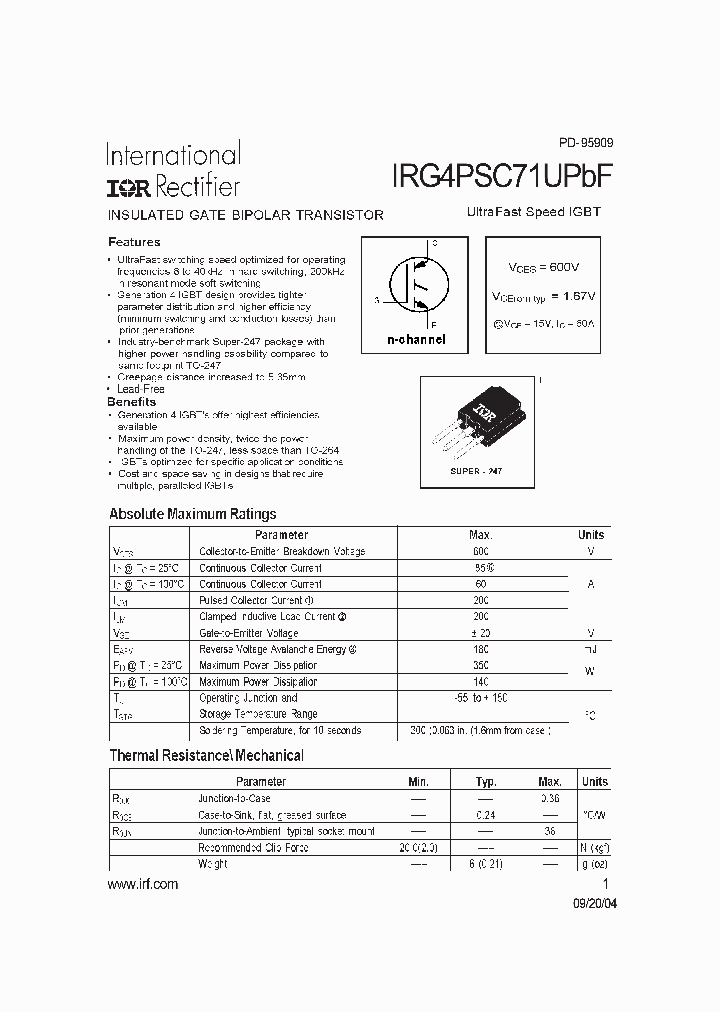 IRG4PSC71UPBF-15_9017486.PDF Datasheet