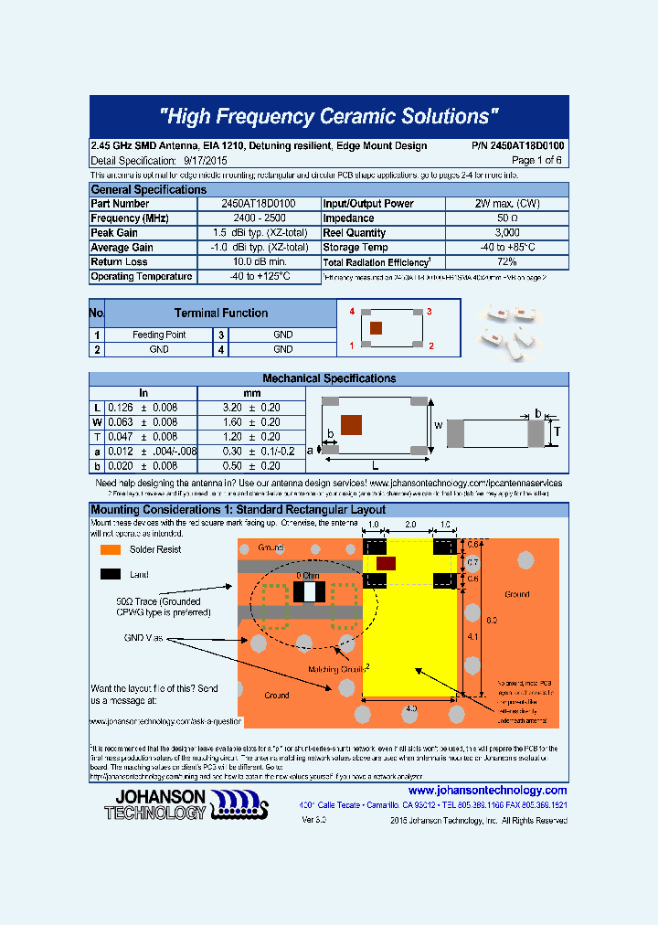 2450AT18D0100E_9017557.PDF Datasheet
